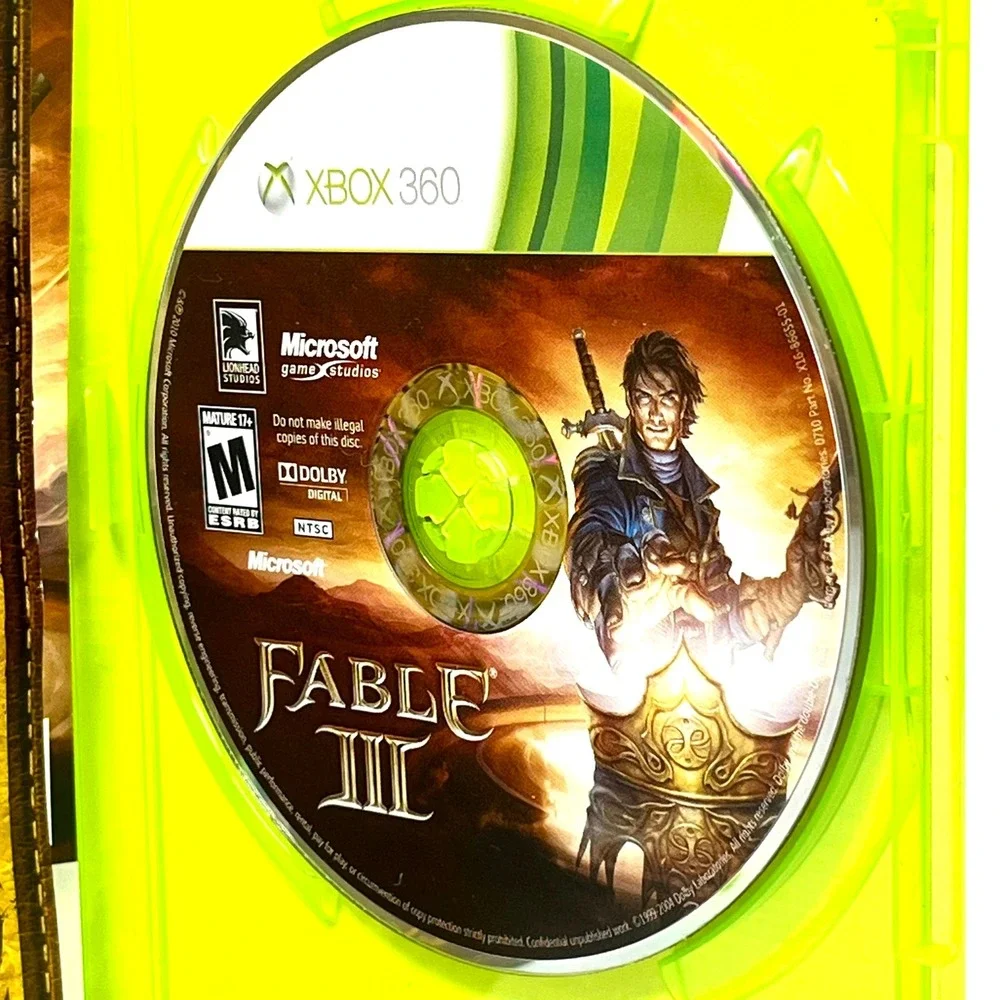 Fable‎ III 3 Xbox 360 Game Microsoft Lionhead Studios Broken Case Heavy Wear